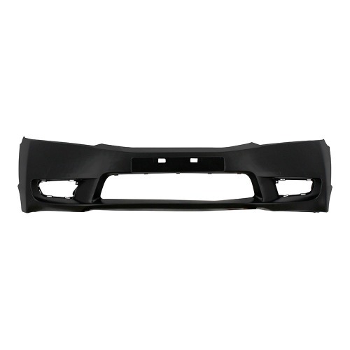 Para-choque Honda Civic 2009 a 2011 com ressalto de placa dianteiro preto liso - 8060