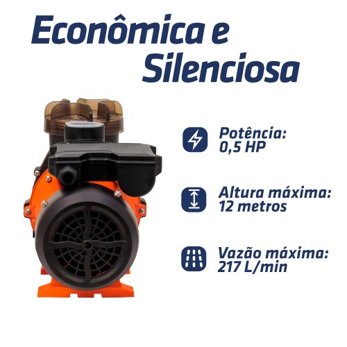 Motobomba com pr filtro para piscina 1/2 hp - BPI500  220V