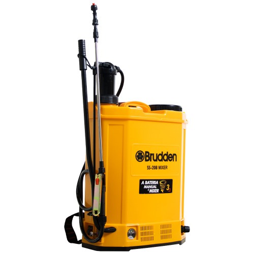 Pulverizador costal a Bateria 12V Manual e Mixer 20 litros com 5 bicos - SS-20B Mixer