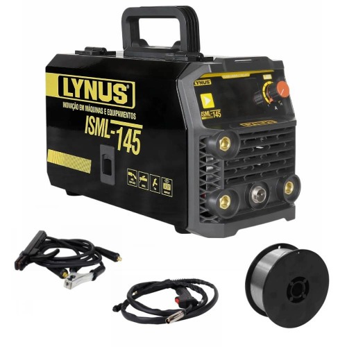 Inversora de solda Multiprocesso 120A ISML-145 + Arame mig 0,8mm 900g LAM-09  110V/220V Inversora de solda Multiprocesso 120A ISML-145 + Arame mig 0,8mm 900g LAM-09  110V/220V