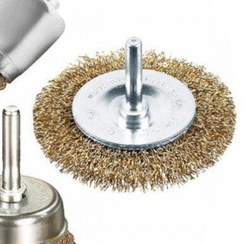 Jogo de escova circular ondulado encaixe 1/4