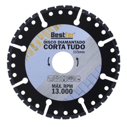 Disco diamantado segmentado 115 mm para alvenaria e cermica - BFH2911