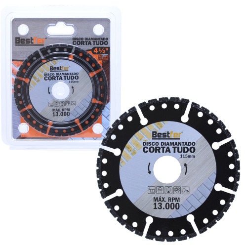 Disco diamantado segmentado 115 mm para alvenaria e cermica - BFH2911