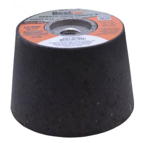 Rebolo copo cnico para esmerilhadeiras 75 x 50 mm M14 - BFH2891