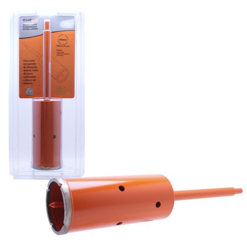 Serra copo diamantada 65 mm com haste encaixe 3/8