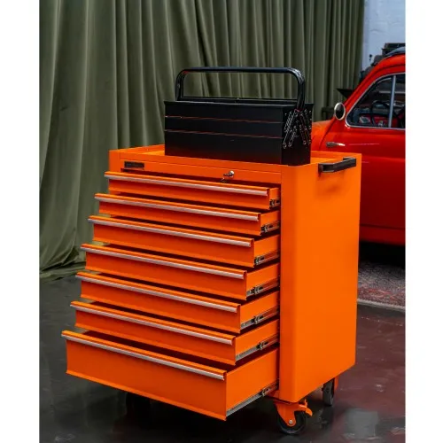 Carrinho para ferramentas fechado com 7 gavetas - RLL-329L - Rotterman