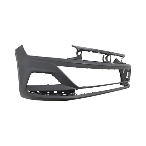 Para-choque Polo/Virtus 2018 a 2022 dianteiro preto liso com e sem farol - 6142