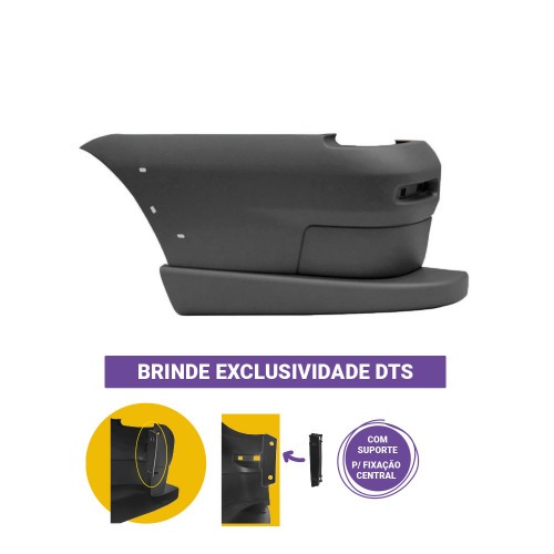 Para-choque Strada Working Trekking 2009 a 2013 cinza traseira esquerda - 3507