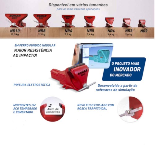 Torno de bancada fixo N 4 - Lider