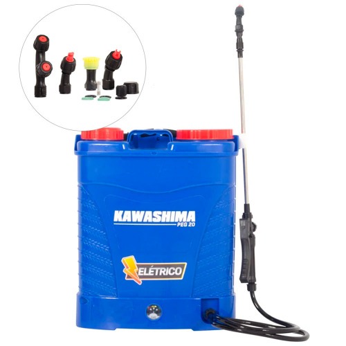 Pulverizador costal agrcola a bateria 20 litros com 4 bicos - PEG 20  110V/220V
