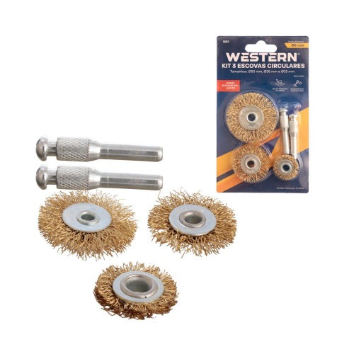 Jogo de escova circular 3 peas - 1681