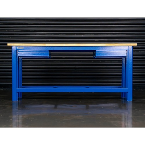 Bancada aberta com 02 gavetas e tampo de madeira pinus - RLL-210A Bancada aberta com 02 gavetas e tampo de madeira pinus - RLL-210A