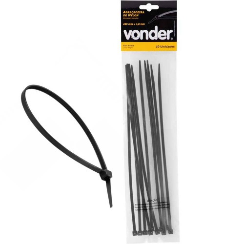 Abraçadeira de nylon 28 cm com 10 peças Abraçadeira de nylon 28 cm com 10 peças