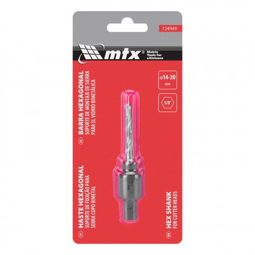 Suporte para serra copo de 14 a 30 mm com haste sextavada - 724949 Suporte para serra copo de 14 a 30 mm com haste sextavada - 724949