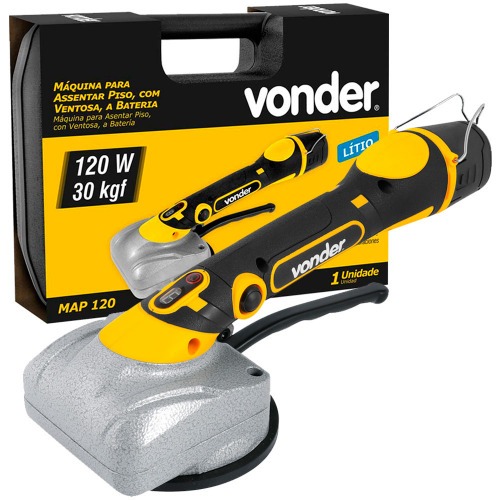 M�quina para assentar piso com ventosa a bateria 12V com maleta - MAP 120  110V/220V