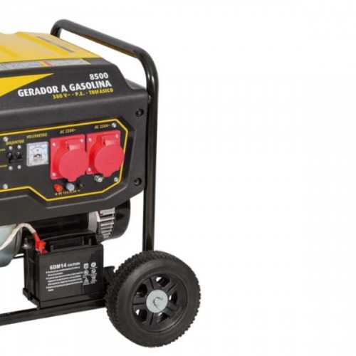Gerador de energia 8,1 Kva a gasolina partida el�trica trif�sico - 8500