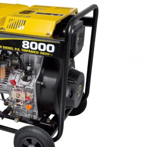 Gerador de energia 7,5 Kva a diesel partida el�trica trif�sico 380V - 8000