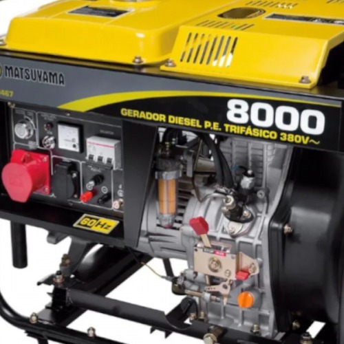 Gerador de energia 7,5 Kva a diesel partida el�trica trif�sico 380V - 8000