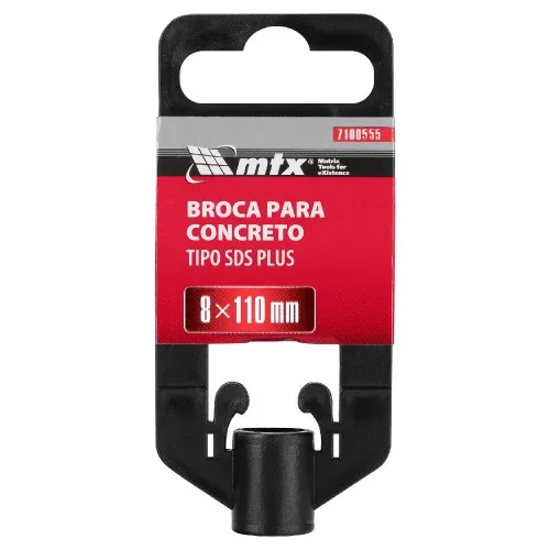 Broca de wídea para concreto 8 x 110 mm SDS Plus - 7100555 - MTX