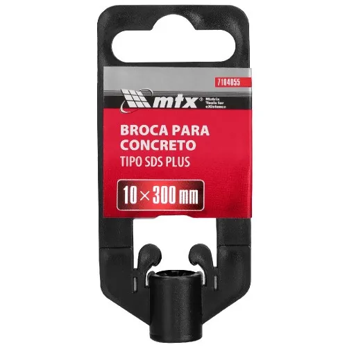 Broca de wídea para concreto 10 x 300 mm SDS Plus - 7104055 - MTX