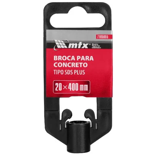 Broca de wídea para concreto 20 x 400 mm SDS Plus - 7105055 - MTX