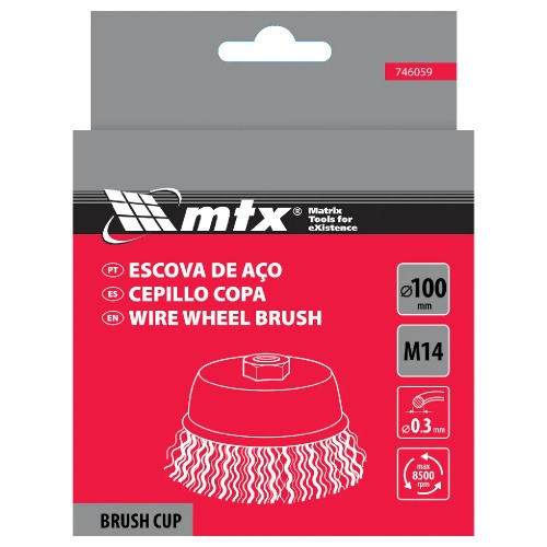 Escova de a�o tipo copo ondulada 4