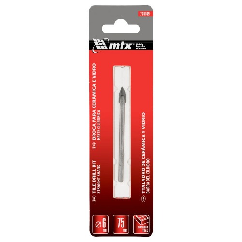 Broca para porcelanato 6 x 75 mm - 728169 Broca para porcelanato 6 x 75 mm - 728169