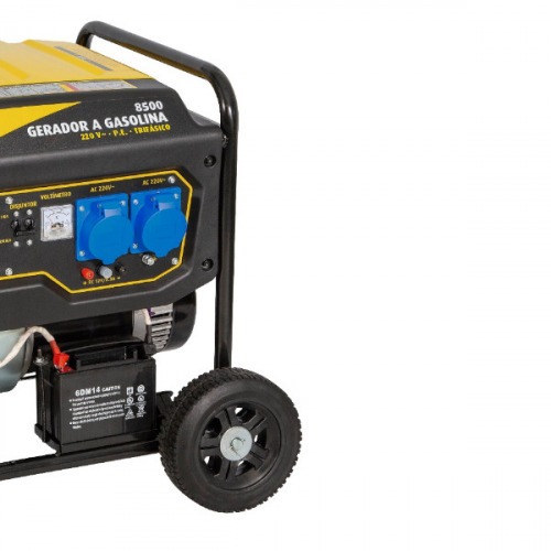 Gerador de energia 8,1 Kva a gasolina partida el�trica trif�sico 220V - 8500