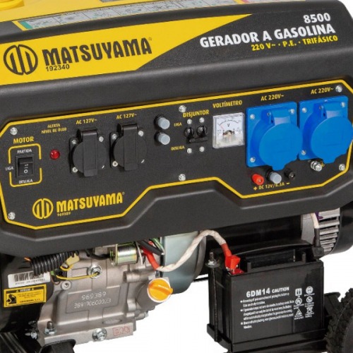 Gerador de energia 8,1 Kva a gasolina partida el�trica trif�sico 220V - 8500