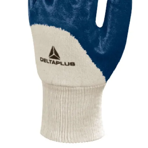 Luva de algodão revestida em látex nitrílico azul G - NI15009