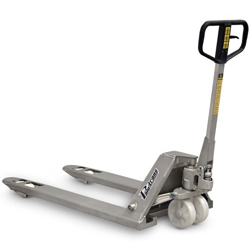 Transpalete hidrulico ao inox 2.500 kg 680 mm com rodas duplas de nylon - TM2500IC