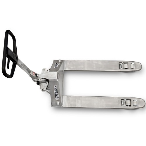 Transpalete hidrulico ao inox 2.500 kg 680 mm com rodas duplas de nylon - TM2500IC