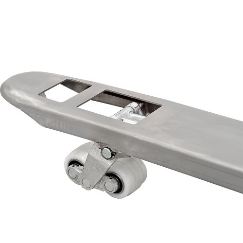 Transpalete hidrulico ao inox 2.500 kg 680 mm com rodas duplas de nylon - TM2500IC