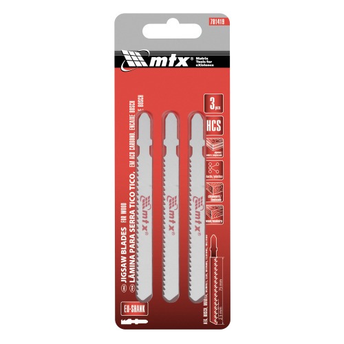 L�mina serra tico-tico 75 mm 10 dentes para madeira 3 pe�as - 781419