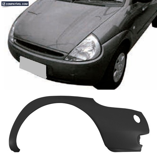 Para-choque Ford Ka 1997 a 2002 dianteiro direito preto - 2620P