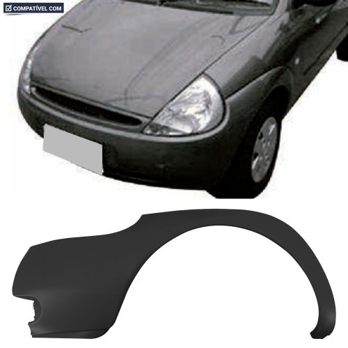 Para-choque Ford Ka 1997 a 2002 dianteiro esquerdo preto - 2630P