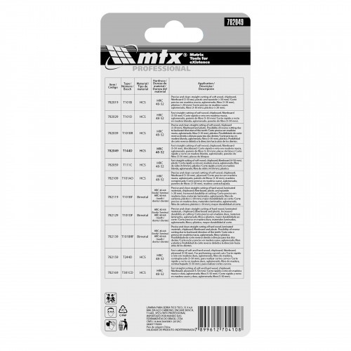 L�mina serra tico-tico 75 mm 8 dentes para madeira 3 pe�as - 782059