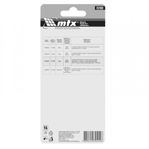 L�mina serra tico-tico 75 mm 8 dentes para metal 3 pe�as - 782089