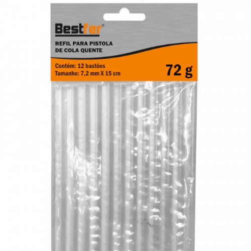 Bastão de cola quente 7,2 x 150 mm 12 peças - BFH1116 Bastão de cola quente 7,2 x 150 mm 12 peças - BFH1116