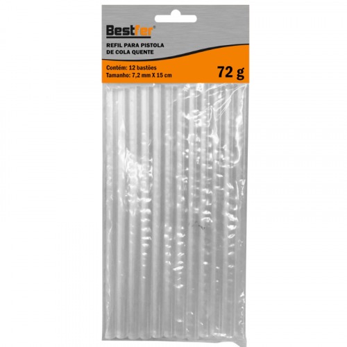 Bastão de cola quente 7,2 x 150 mm 12 peças - BFH1116 Bastão de cola quente 7,2 x 150 mm 12 peças - BFH1116