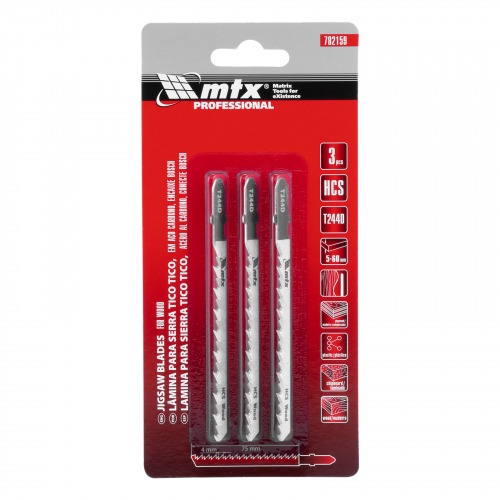 Lâmina serra tico-tico 75 mm 6 dentes para madeira 3 peças - 782159 Lâmina serra tico-tico 75 mm 6 dentes para madeira 3 peças - 782159