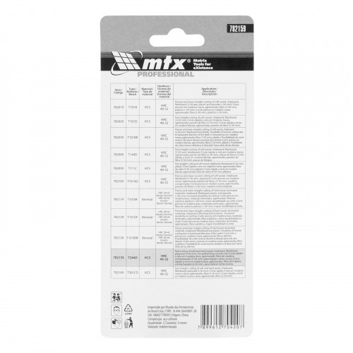 Lâmina serra tico-tico 75 mm 6 dentes para madeira 3 peças - 782159 Lâmina serra tico-tico 75 mm 6 dentes para madeira 3 peças - 782159