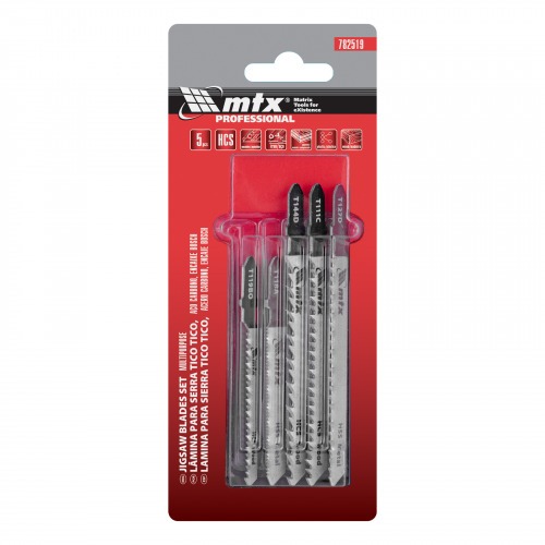 Lâmina serra tico-tico 50/75 mm para madeira e metal 5 peças - 782519 Lâmina serra tico-tico 50/75 mm para madeira e metal 5 peças - 782519