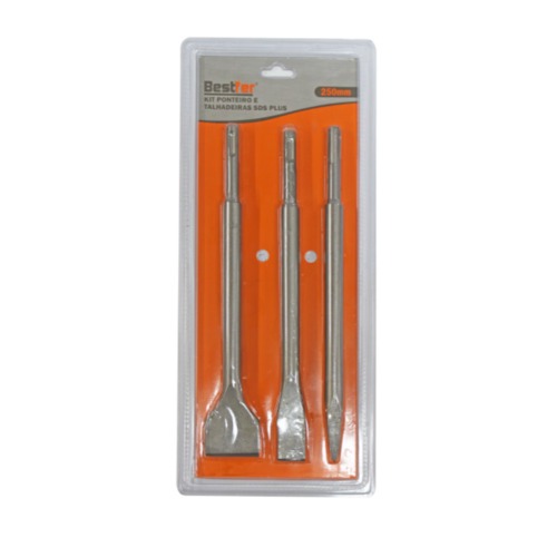 Kit ponteira e talhadeira 250 mm SDS PLUS - BFH2017 Kit ponteira e talhadeira 250 mm SDS PLUS - BFH2017