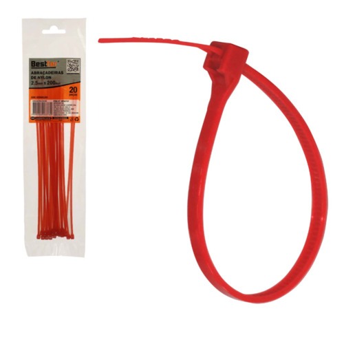 Abraçadeira de nylon 2,5 mm x 200 mm 20 peças - BFH2727 Abraçadeira de nylon 2,5 mm x 200 mm 20 peças - BFH2727
