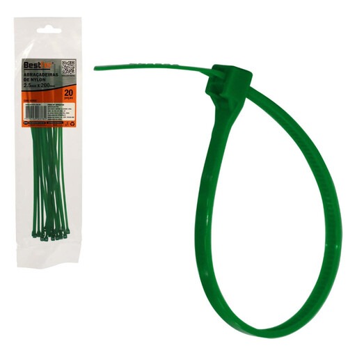 Abraçadeira de nylon 2,5 mm x 20 cm 20 peças - BFH2728 Abraçadeira de nylon 2,5 mm x 20 cm 20 peças - BFH2728