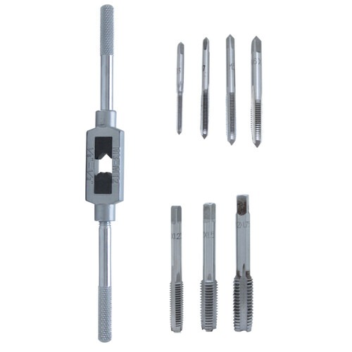 Jogo de macho manual M3 a M12 com vira macho 8 peças - BFH3004 Jogo de macho manual M3 a M12 com vira macho 8 peças - BFH3004