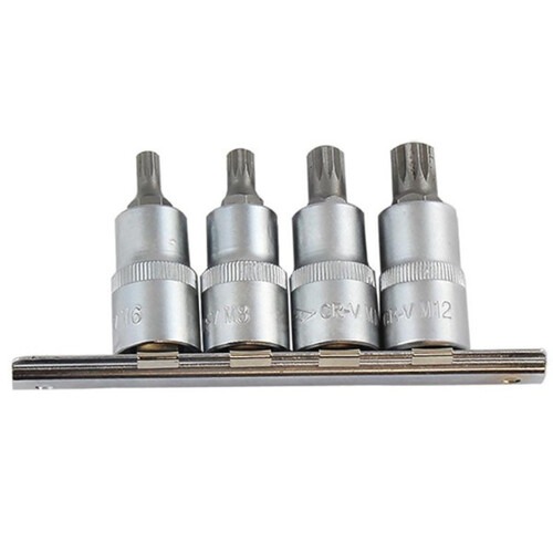 Jogo de soquete ponta multidentado encaixe 1/2 Jogo de soquete ponta multidentado encaixe 1/2