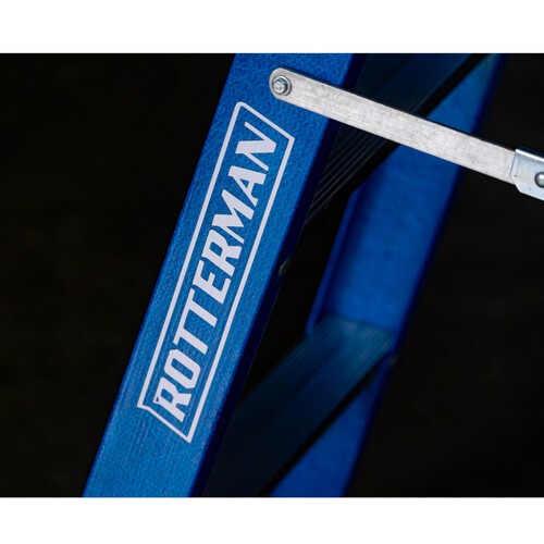 Escada tesoura simples em fibra de vidro 3 degraus + patamar 1,20 m- Premium Escada tesoura simples em fibra de vidro 3 degraus + patamar 1,20 m- Premium