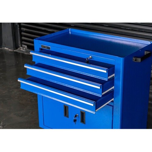 Carrinho para ferramentas com 3 gavetas e 2 portas Carrinho para ferramentas com 3 gavetas e 2 portas